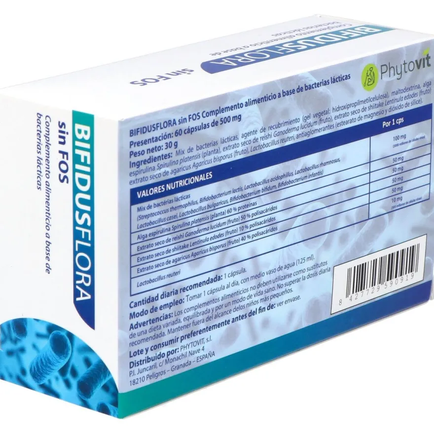 Bifidusflora Sin Fos 60Vcaps.