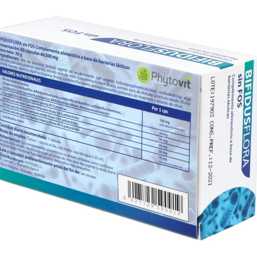 Bifidusflora Sin Fos 60Vcaps.