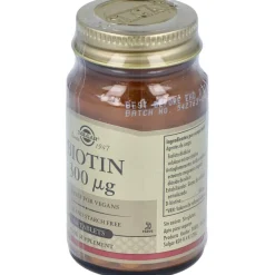 Biotina 300mg 100 Comprimidos - Solgar