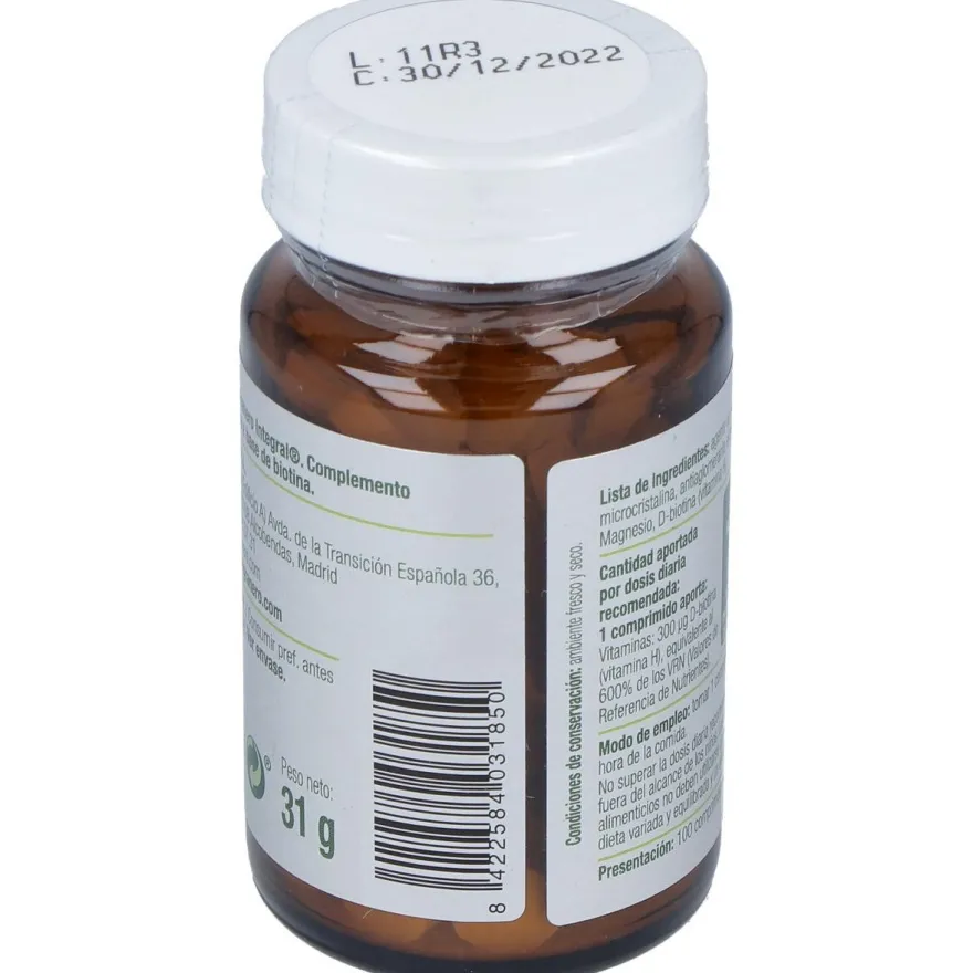 Biotin Vitamina H 100 Comp - El Granero