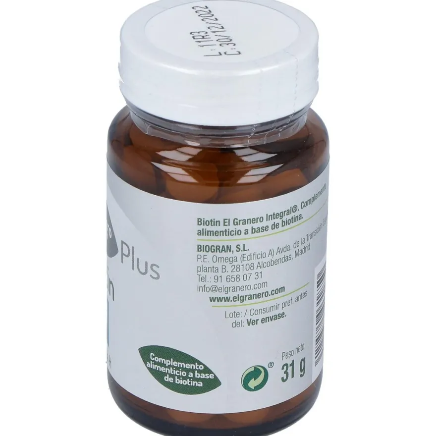 Biotin Vitamina H 100 Comp - El Granero