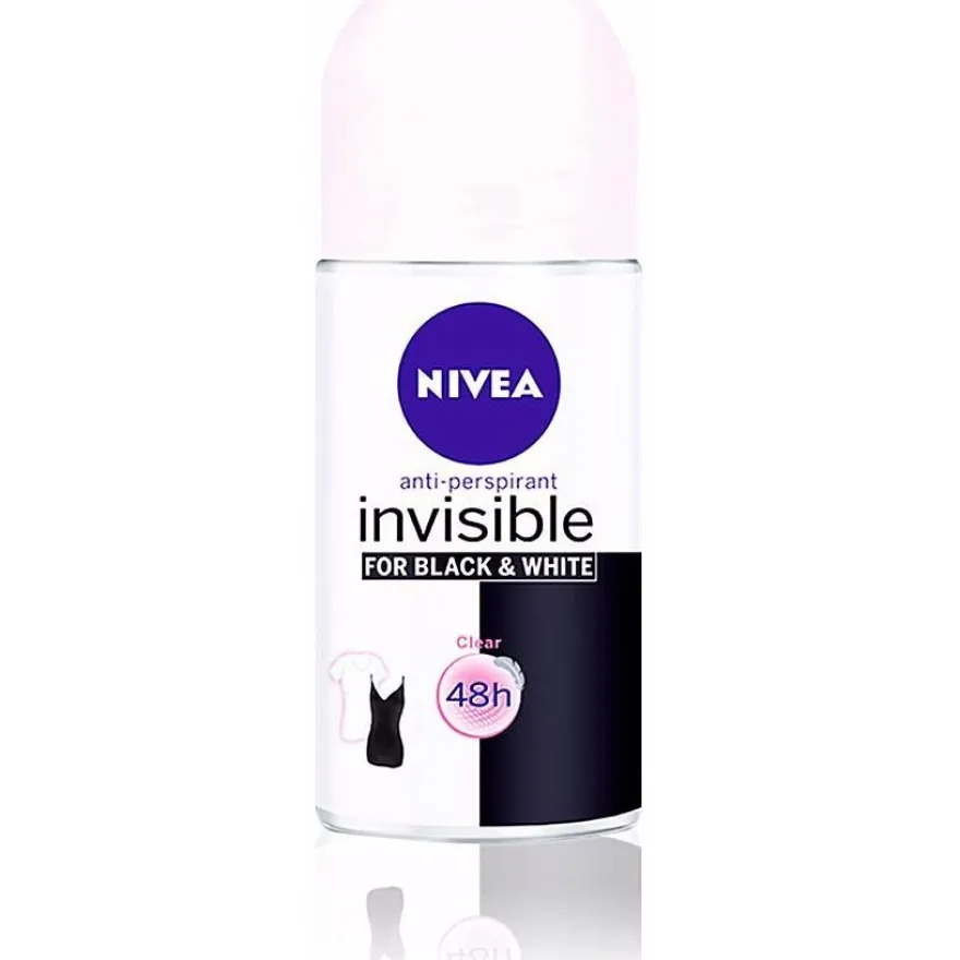 Black y White Invisible Roll - On Desodorante 50ml - Nivea