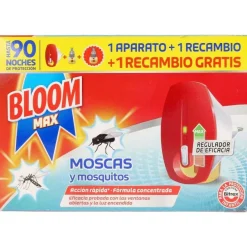 Bloom Max Moscas y Mosquitos Apto.eléctrico + 2 Recargas 3 u - Bloom Derm