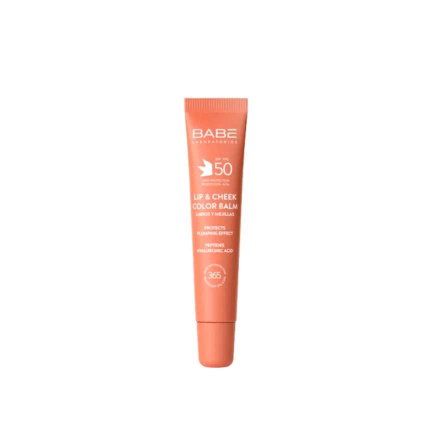 Bálsamo Labial y Mejillas con Color, SPF 50 Nude, 20 ml. - BABE