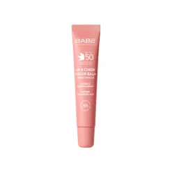 Bálsamo Labial y Mejillas con Color, SPF 50 Rosa, 20 ml. - BABE
