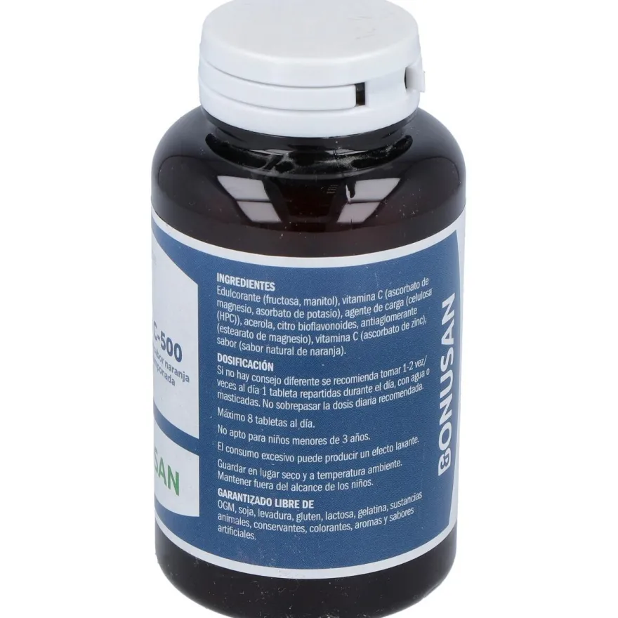 Bonusan Vitamina C 500 Naranja 60 Tabletas Masticables