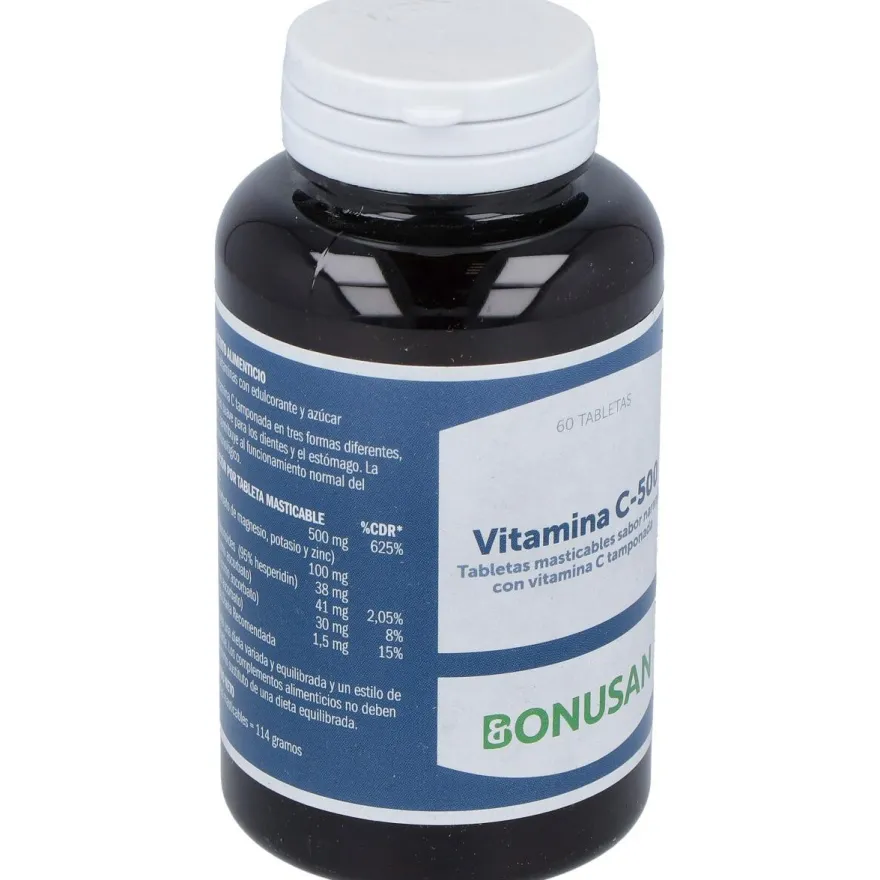 Bonusan Vitamina C 500 Naranja 60 Tabletas Masticables
