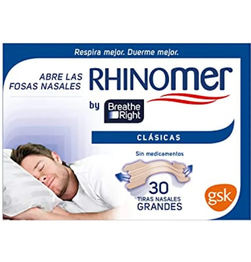 Breathe Right Clasicas - Tira Adh Nasal (30 Unidades)
