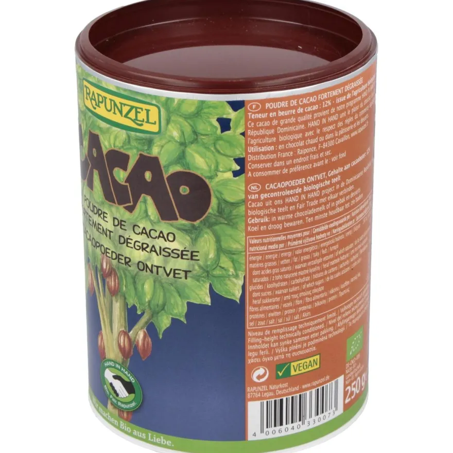 Cacao Desgrasado Polvo 250gr. Bio S/a Vegan - Rapunzel