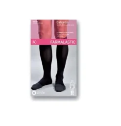 Calcetin Compresion Normal - Farmalastic Antibacteriano (talla Mediana Color Negro) - Cinfa S a