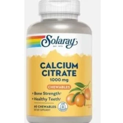 Calcium Citrate 1000 mg Comprimidos Masticables Naranja 60 u - Solaray