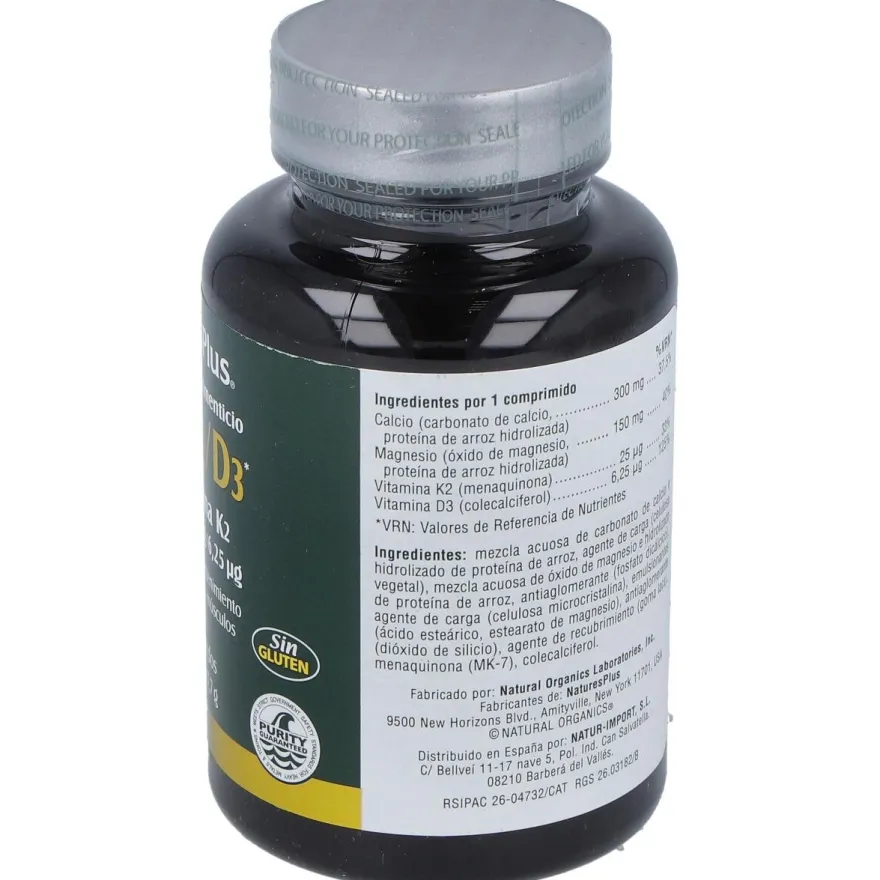 Ca/mg/d3+k2 30comp. 2 - Natures Plus