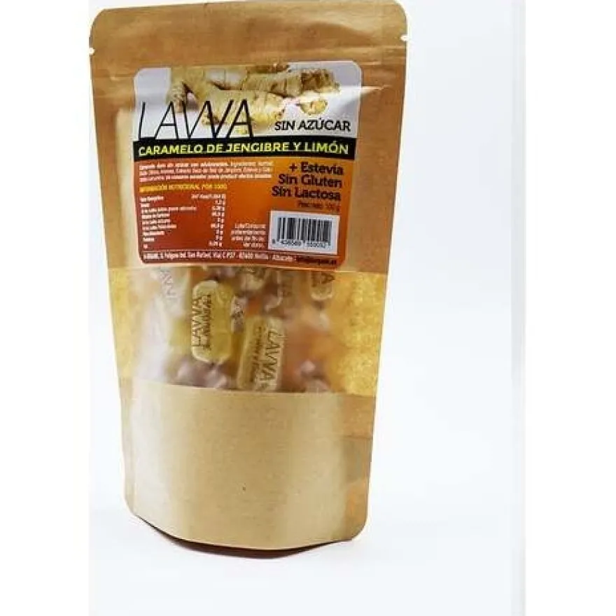 Caramelos Jengibre y Limon con Stevia 100g - Lavva