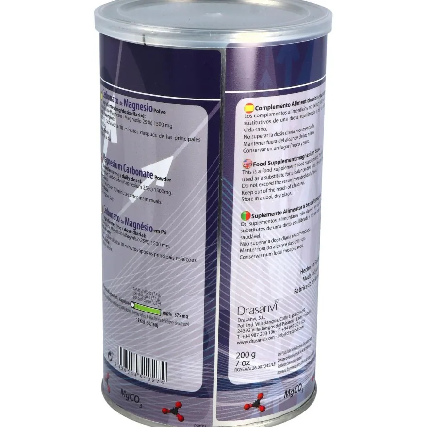 Carbonato Magnesio 200g - Drasanvi
