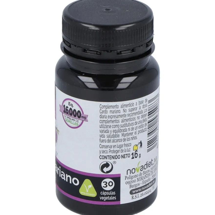 Cardo Mariano 30 Cápsulas Vegetales - Novadiet