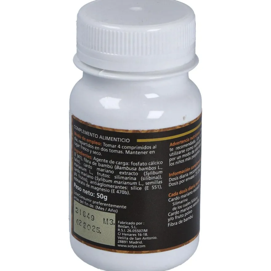 Cardo Mariano 500mg 100comp - Sotya
