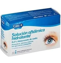 Care+ Solución Oftalmica Hidratante - 0.2% Hialuronato de Sodio (20 Viales 0,5 ml) - Otros Laboratorios