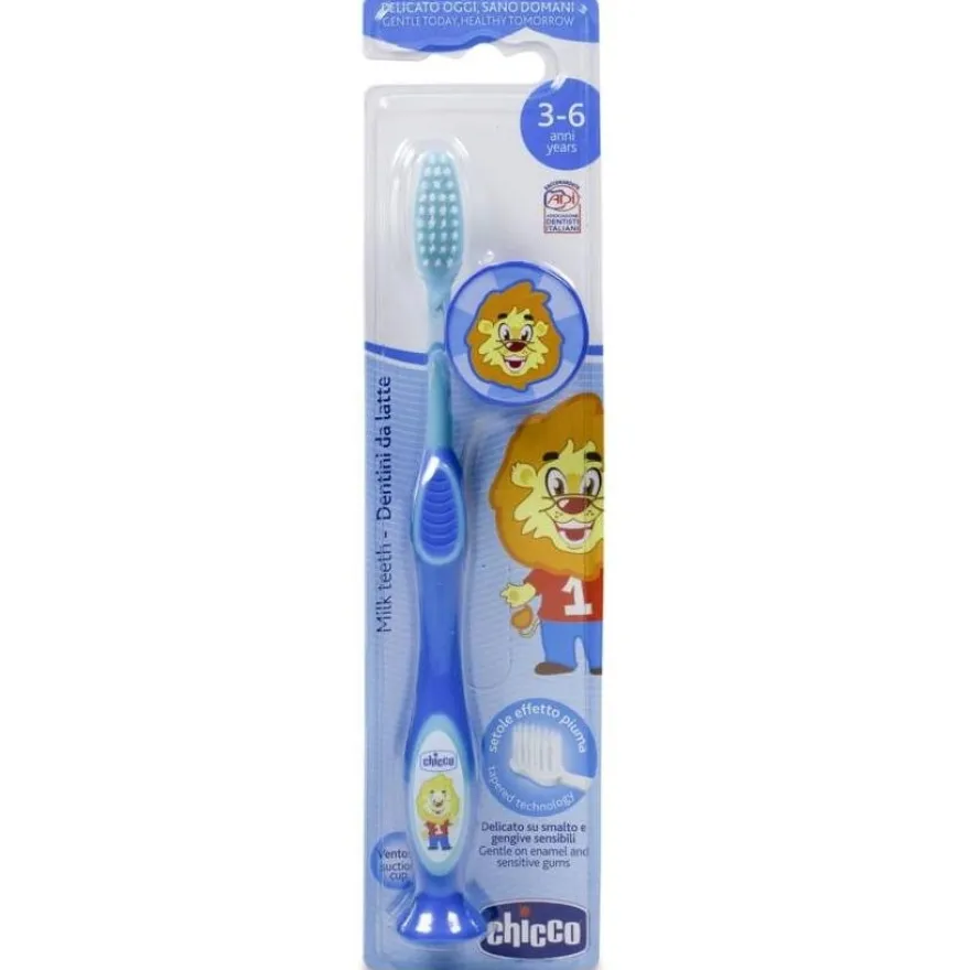 Cepillo Dental Infantil 3 - 6a León Azul 1ud - Chicco