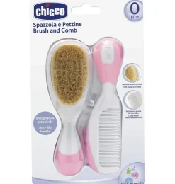 Cepillo y Peine Infantil - Chicco Pelo Natural (rosa) - Chicco Española - Infantil