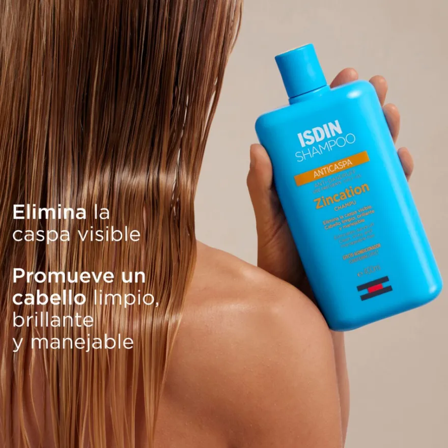 Champú Anticaspa Zincation, 400 ml. - Isdin