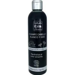 Champú Cabello Blanco y Gris 250ml - Naturabio Cosmetics