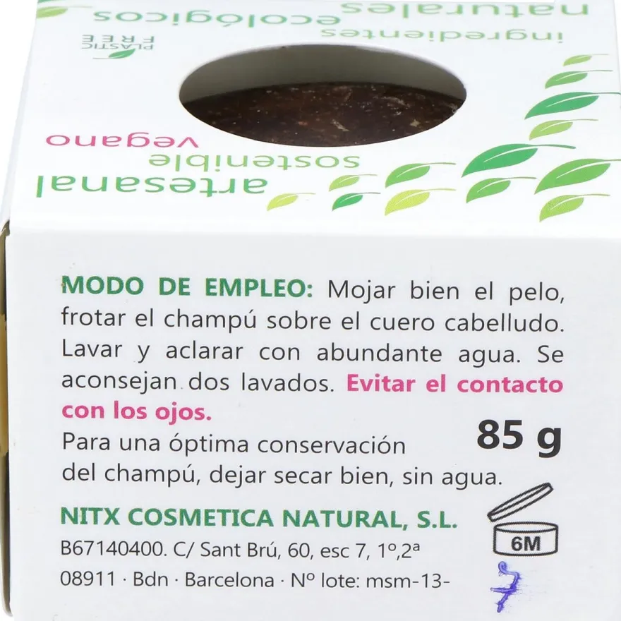 Champú Solido Estimulante Anticaida 85gr - Nitx