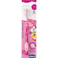 Chicco Cepillo De Dientes Rosa +3 Años, 1 Ud