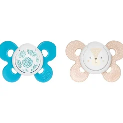 Chicco Physio Comfort Chupete De Silicona De 6-16 Meses Tonos Azules, 2 Unidades