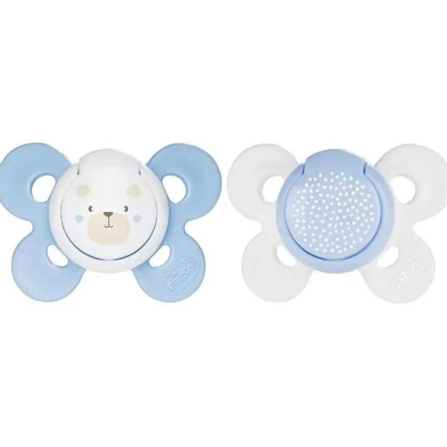 Chicco Physio Comfort Chupete De Silicona De 16-36 Meses Tonos Azules, 2 Unidades
