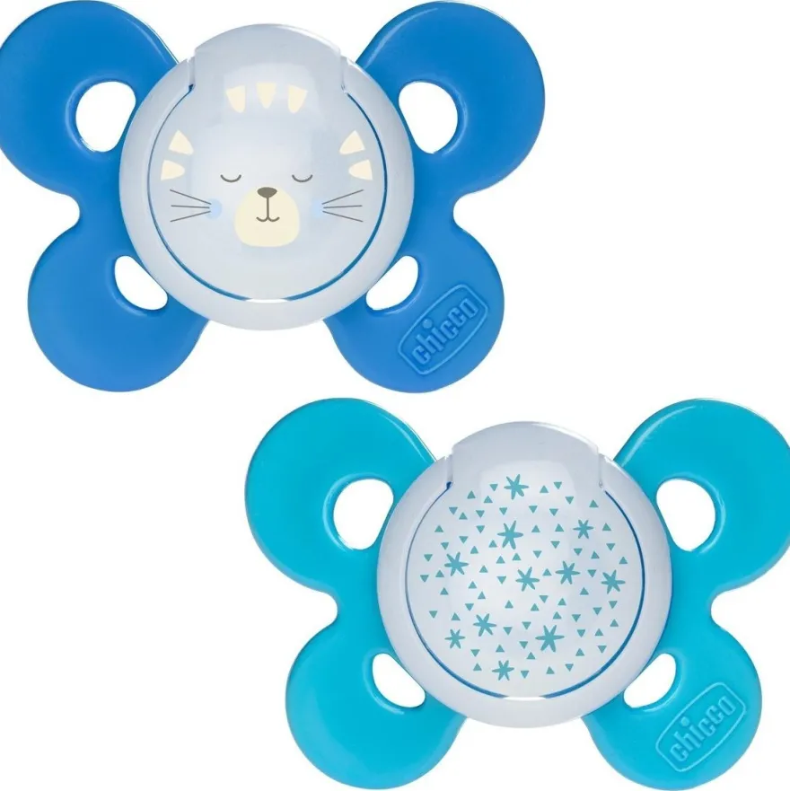 Chicco Physio Comfort Chupete De Silicona De 16-36 Meses Tonos Azules, 2 Unidades