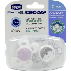 Chicco Physio Comfort Chupete De Silicona De 0-6 Meses Tonos Rosas, 2 Unidades