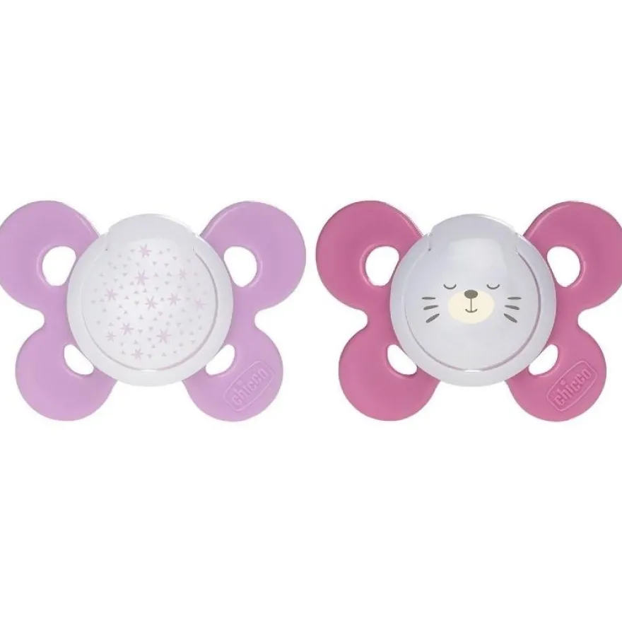 Chicco Physio Comfort Chupete De Silicona De 16-36 Meses Tonos Rosas, 2 Unidades