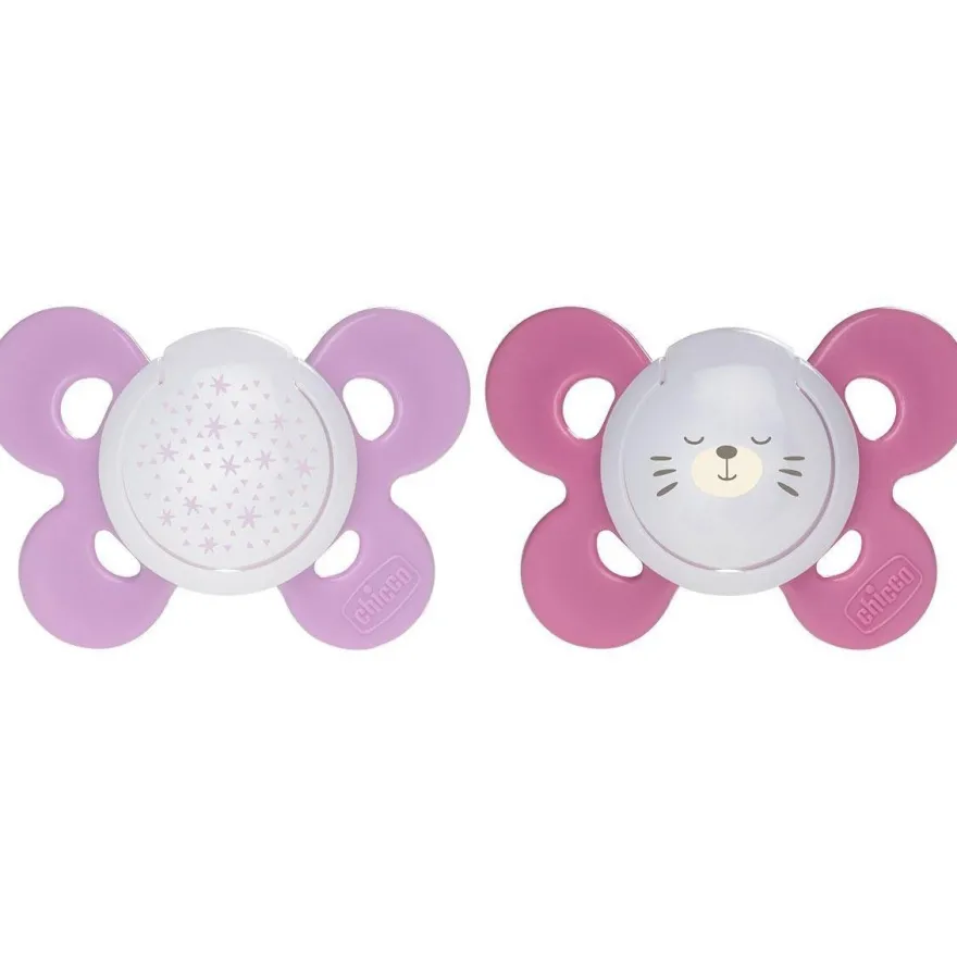 Chicco Physio Comfort Chupete De Silicona De 16-36 Meses Tonos Rosas, 2 Unidades