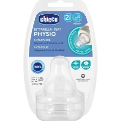 Chicco Tetina Physio Silicona F/Medio 2M+ 2Und