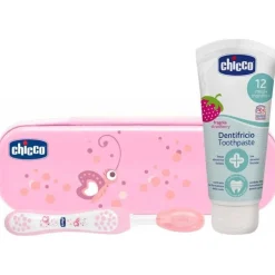 Chic Set Cuidado Oral Fluor 6 - 36m Rosa - Chicco