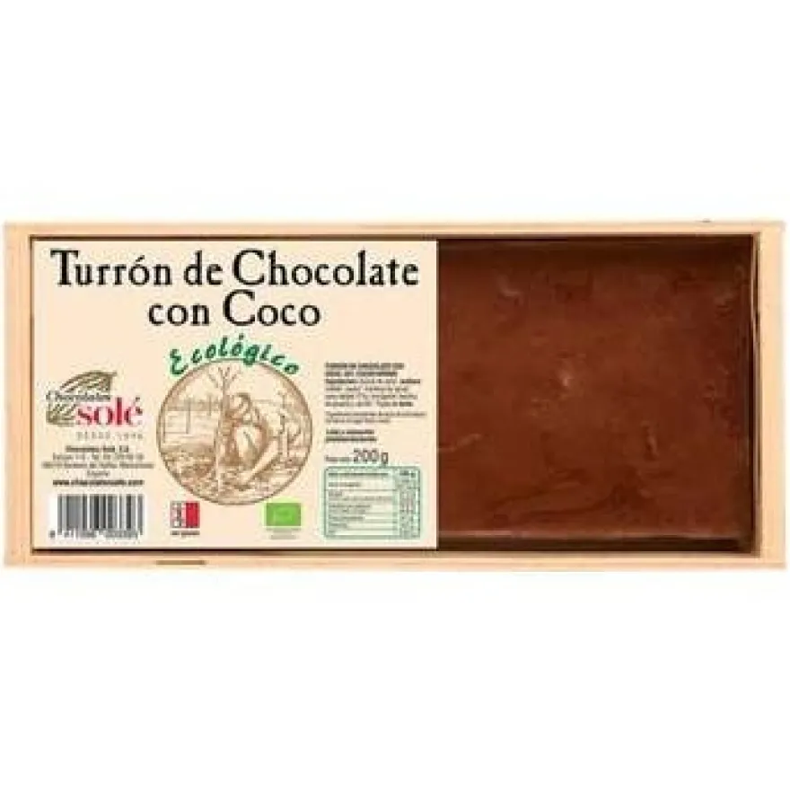 Chocolates Solé Turrón De Chocolate Con Coco Bio 200G