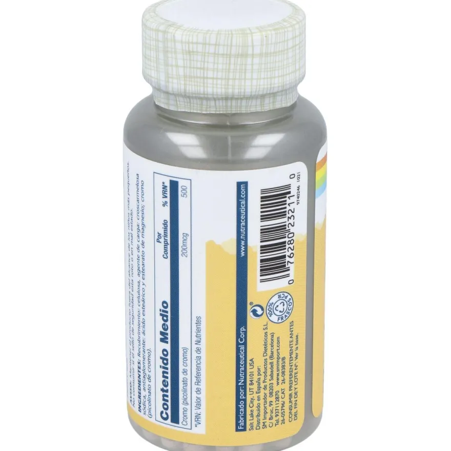 Chromium Picolinate 200 50 Tabletas - Solaray