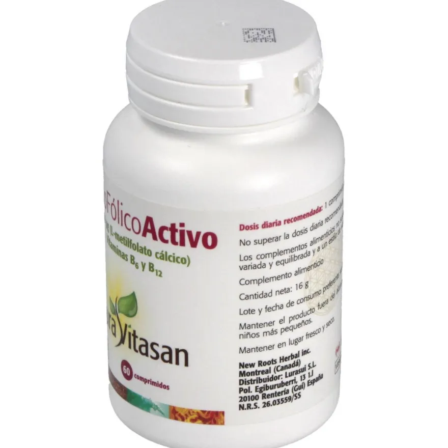 Ácido Fólico Activo 60caps - Sura Vitasan