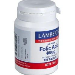 Ácido Fólico 400g 100 Tabletas - Lamberts