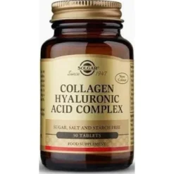 Ácido Hialurónico Complex con Colágeno 120mg 30comp - Solgar
