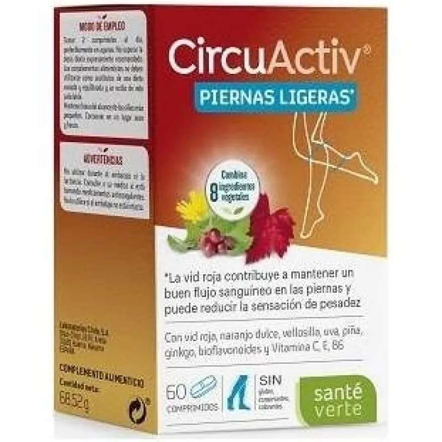 Circuactiv Piernas Ligeras 60comp - Sante Verte