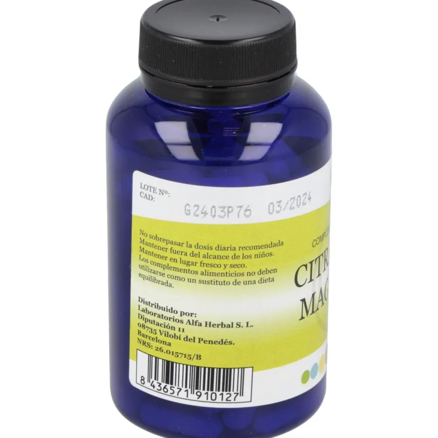 Citrato de Magnesio 90caps - Alfa Herbal