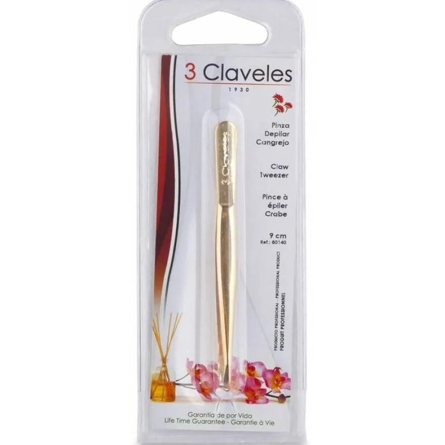 3 Claveles Pinza Cangrejo Punta Oro 9Cm 1Ud