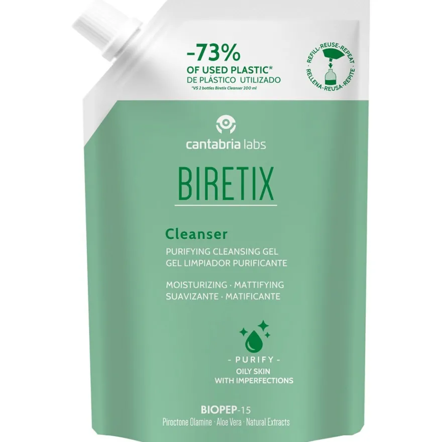 Cleanser Gel Limpiador Purificante Recarga 400 ml - Biretix
