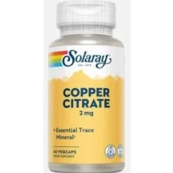 Cobre Citrato 2mg 60caps - Solaray