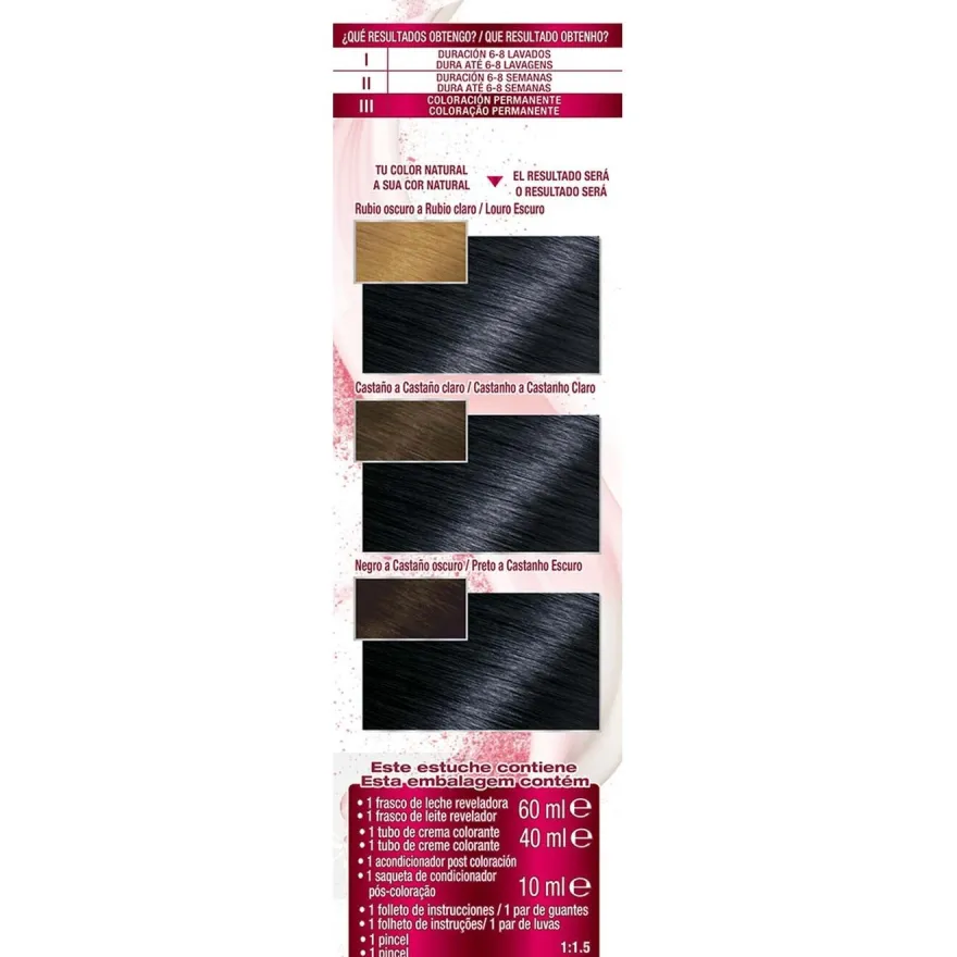 Color Sensation N°2.10 Negro Azulado 4uds - Garnier