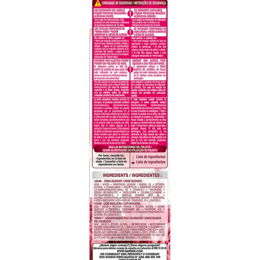 Color Sensation N°2.10 Negro Azulado 4uds - Garnier