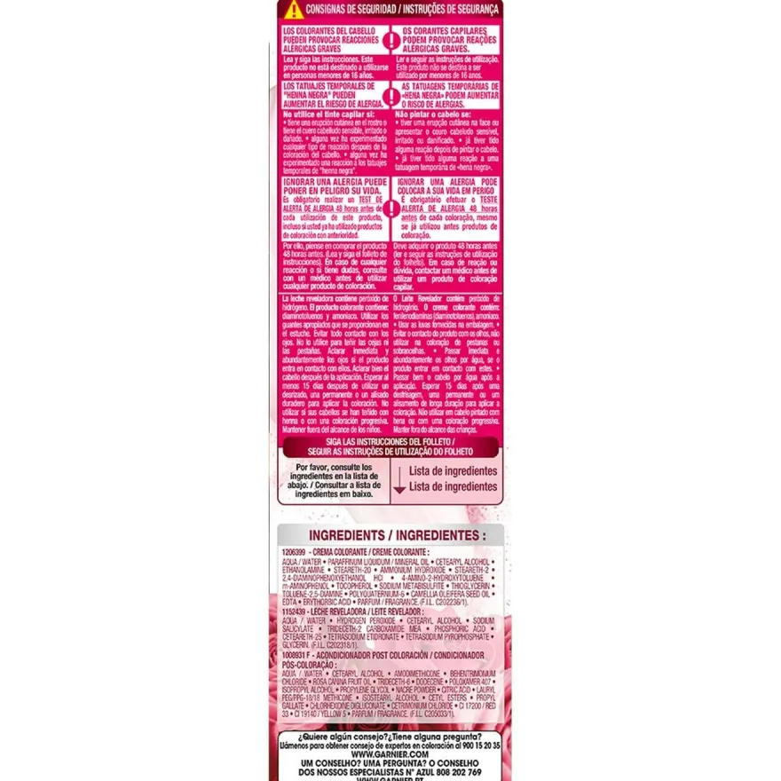 Color Sensation N°3.16 Violin Intenso 4uds - Garnier