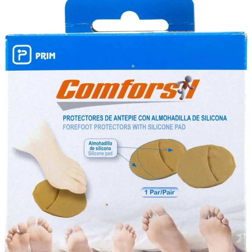 Comforsil Protectores de Antepié con Almohadilla de Silicona Talla L, 1 Par - Protector