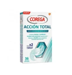 Corega Acción Total Limpiador - Limpieza Protesis Dental (36 Tabletas) - Glaxosmithkline